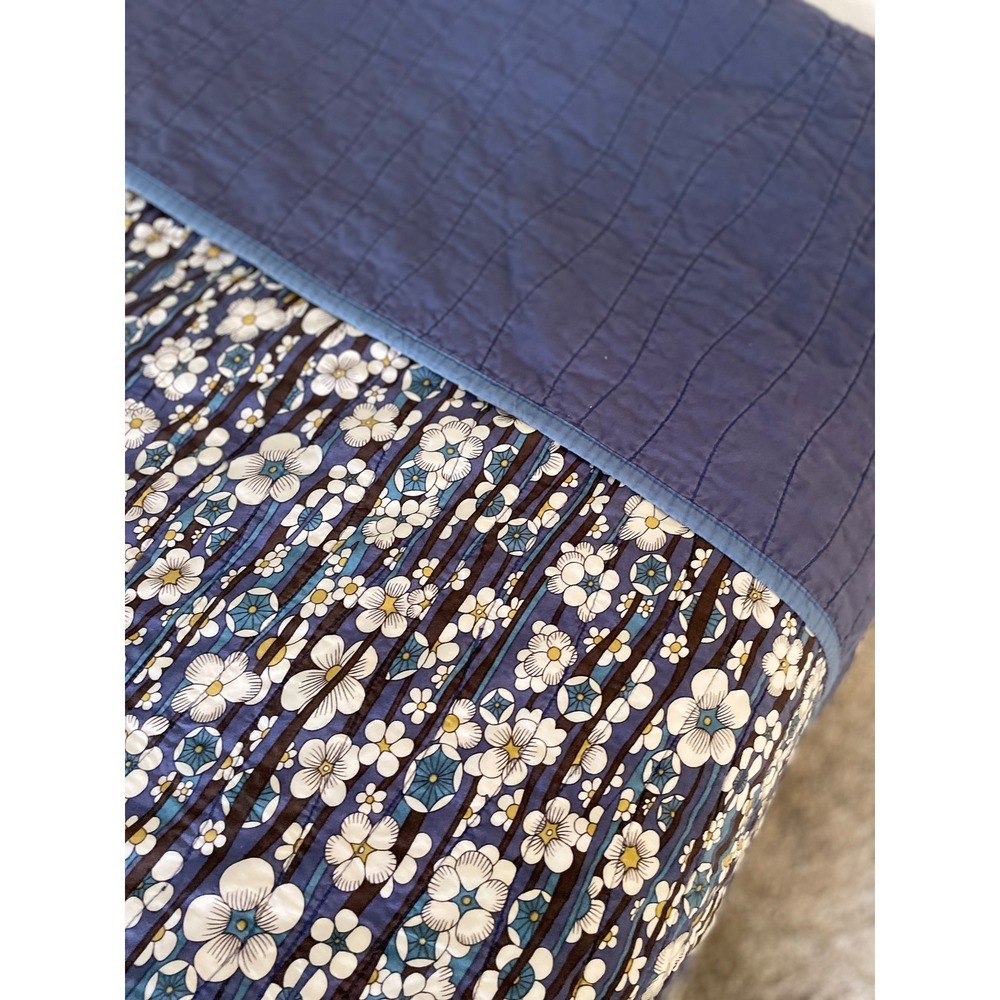 Liberty of London X Target Floral Quilted Coverlet Full/Queen Blue Reversible